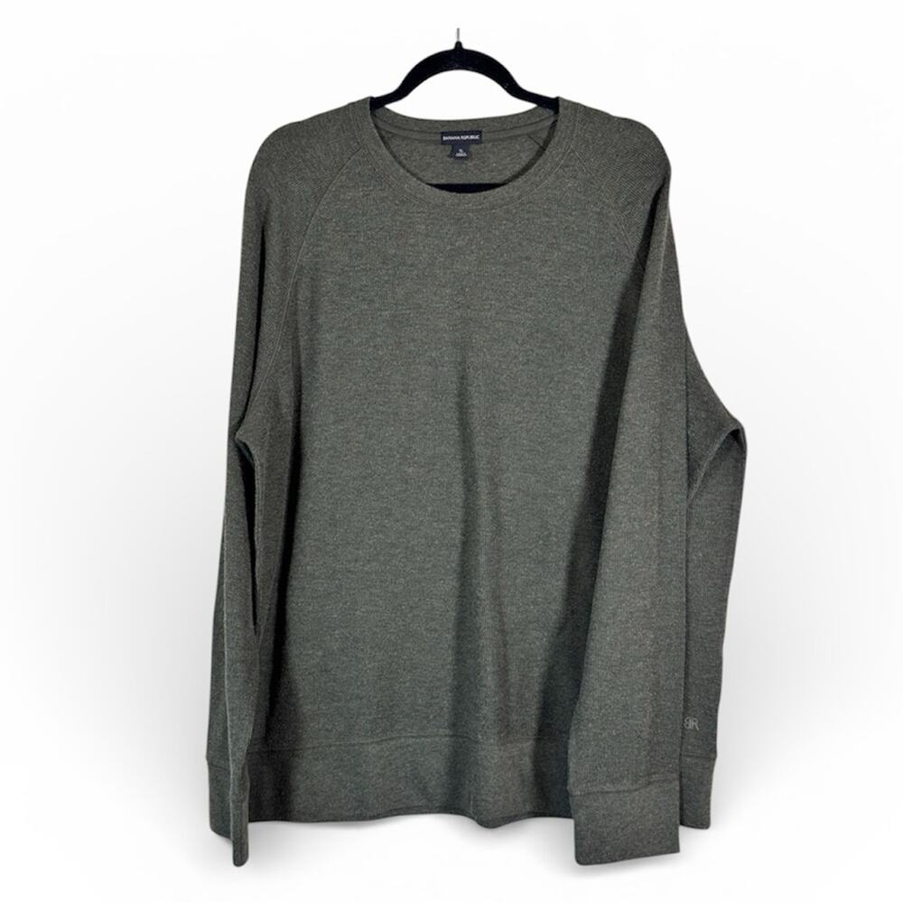 Banana Republic Green Classic Sweater Mens XL Pullover Fall Cozy Basic Staple